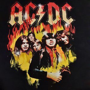 AC/DC Women's Fire Graphic SS T Shirt Size M